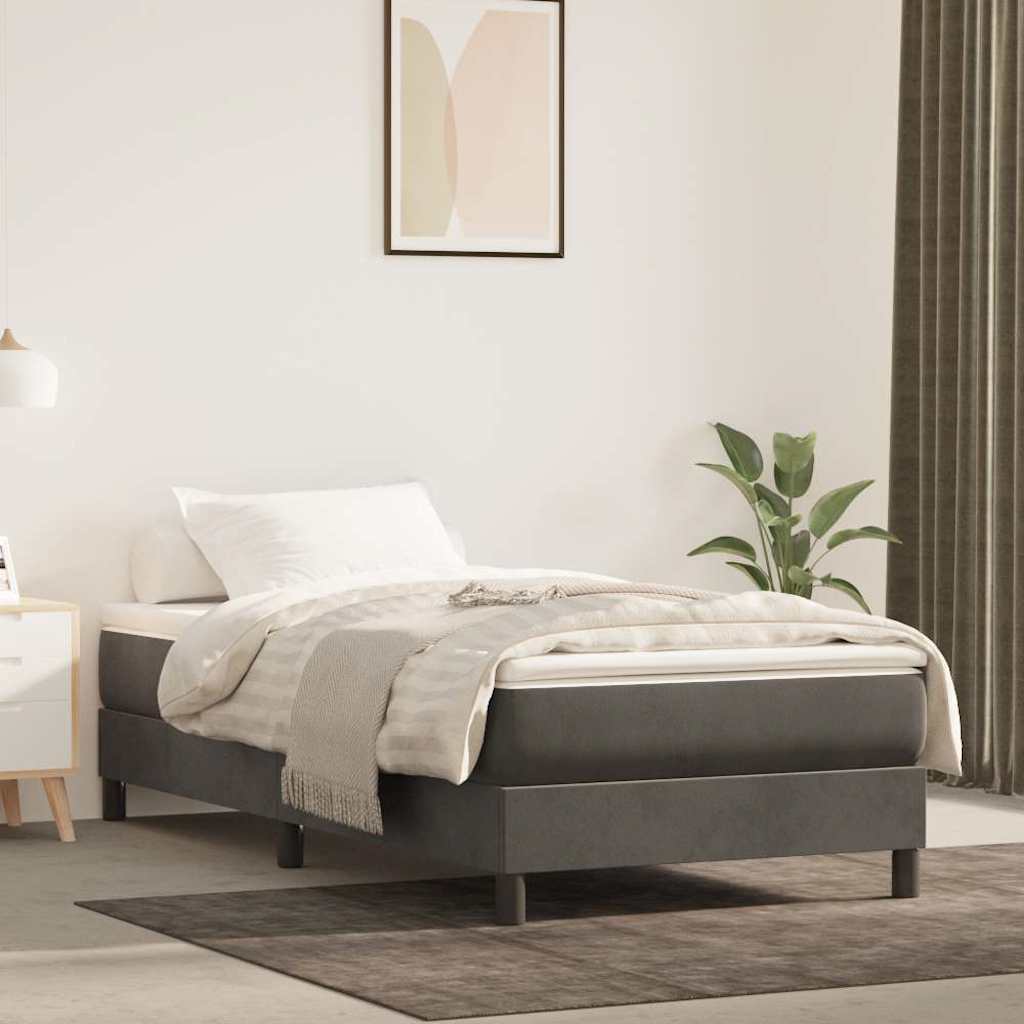 Pocket Spring Bed Mattress Medium Dark Grey 100x190x20 cm Twin