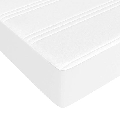 Pocket Spring Bed Mattress White 137x190x20cm Full Faux Leather