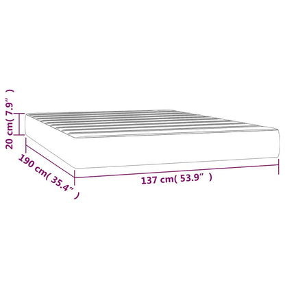 Pocket Spring Bed Mattress White 137x190x20cm Full Faux Leather