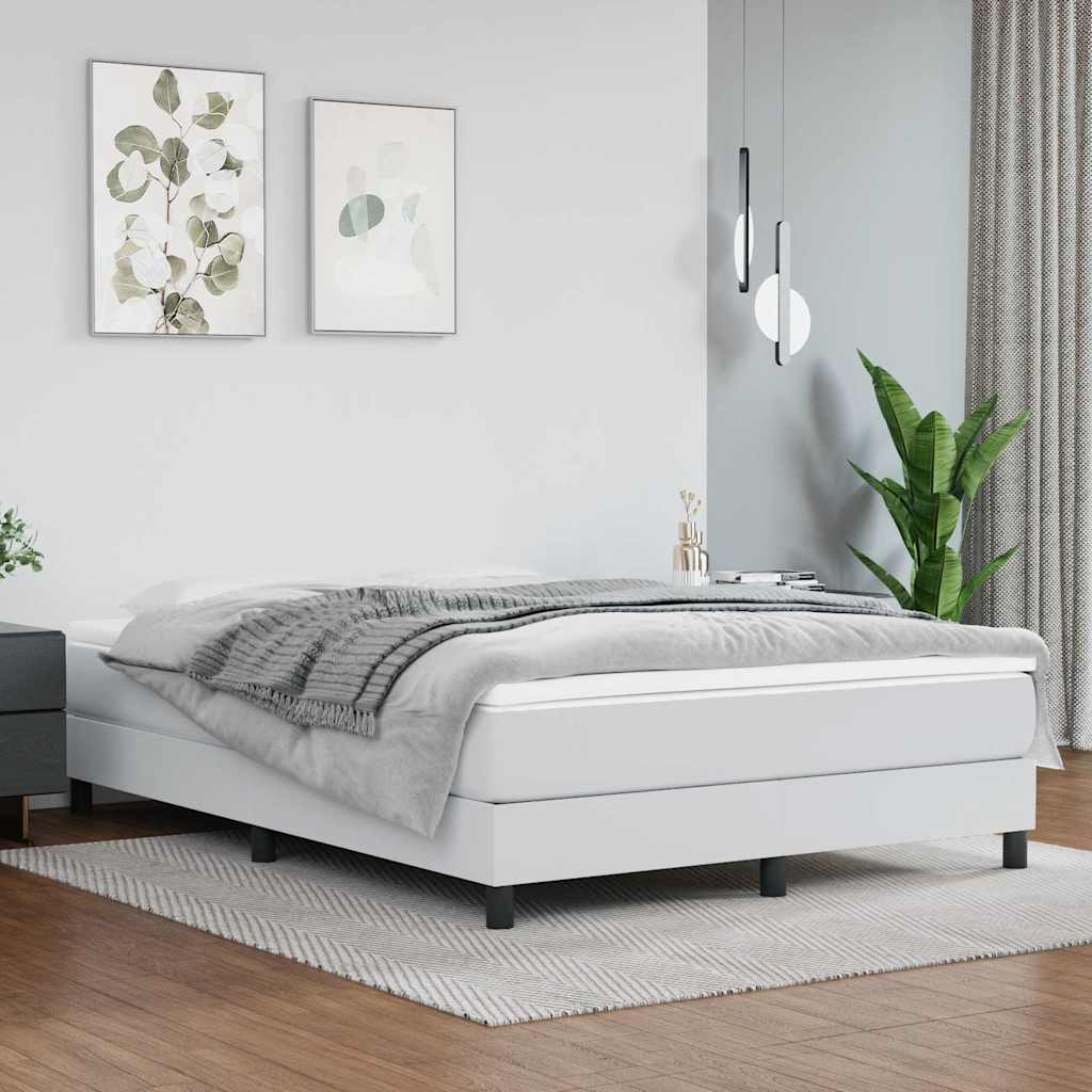 Pocket Spring Bed Mattress White 137x190x20cm Full Faux Leather