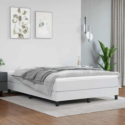 Pocket Spring Bed Mattress White 137x190x20cm Full Faux Leather