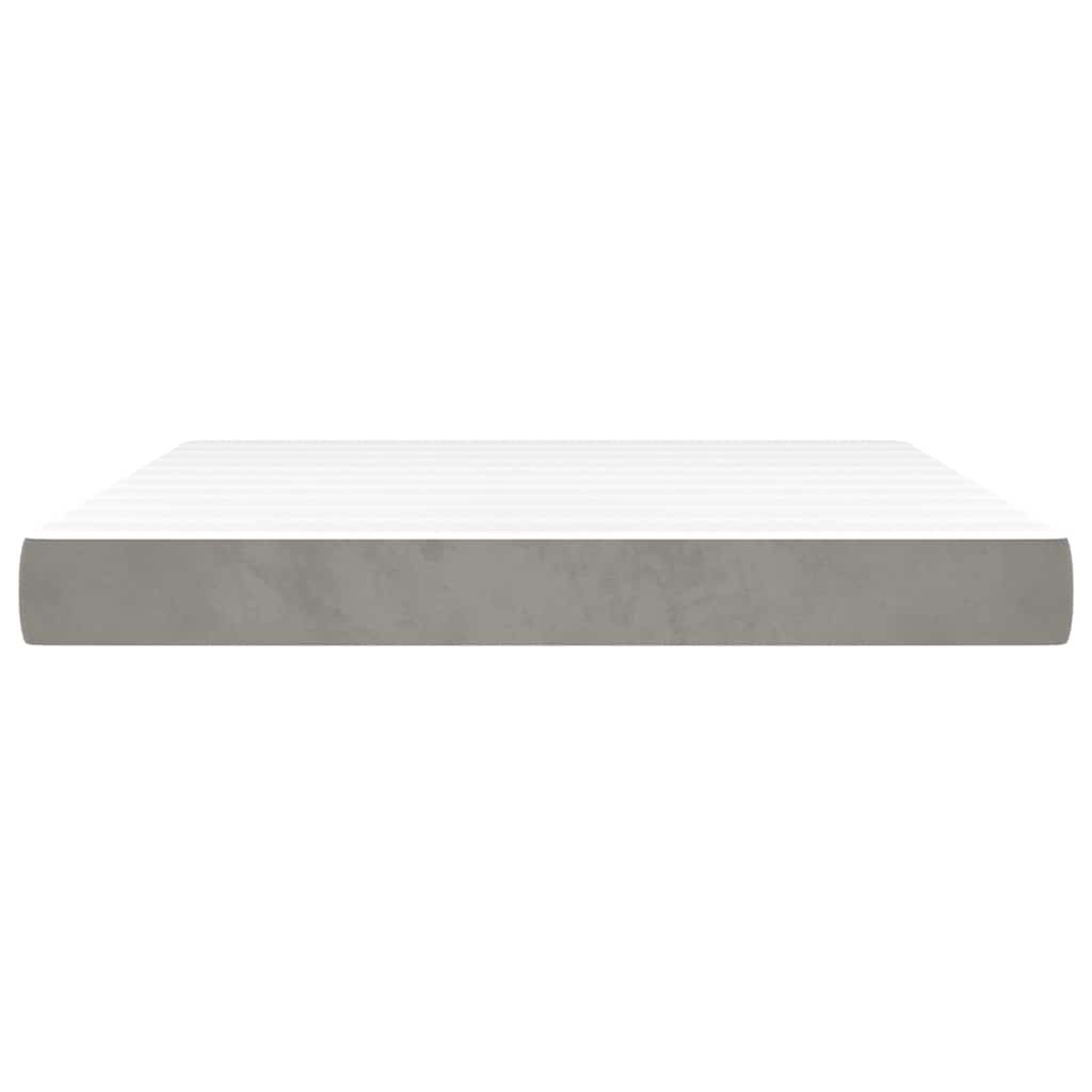 Pocket Spring Bed Mattress Medium Light Grey 152x203x20cm Queen