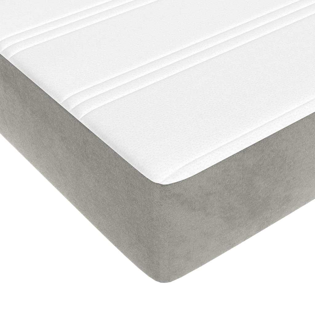 Pocket Spring Bed Mattress Medium Light Grey 152x203x20cm Queen