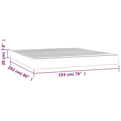 Pocket Spring Bed Mattress Medium Light Grey 193x203x20 cm King