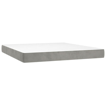 Pocket Spring Bed Mattress Medium Light Grey 193x203x20 cm King (US only)