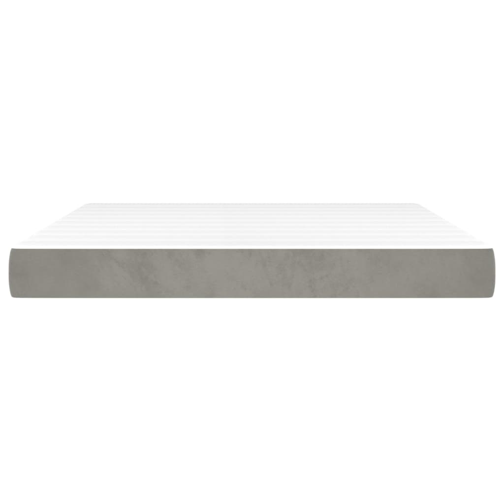 Pocket Spring Bed Mattress Medium Light Grey 193x203x20 cm King (US only)