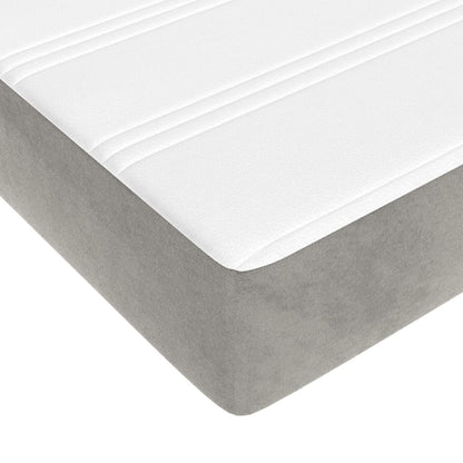 Pocket Spring Bed Mattress Medium Light Grey 193x203x20 cm King (US only)