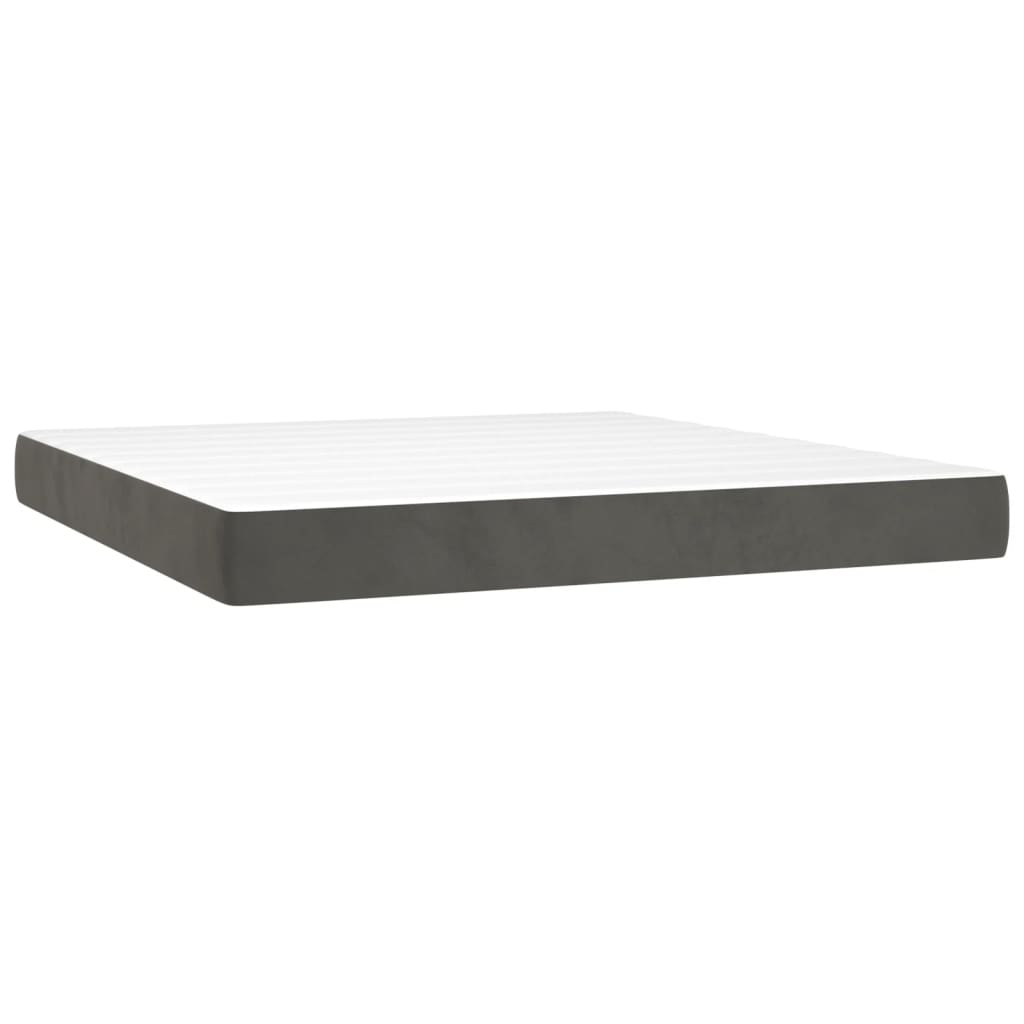Pocket Spring Bed Mattress Medium Dark Grey 193x203x20 cm King (US only)