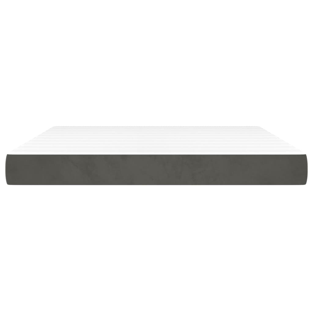 Pocket Spring Bed Mattress Medium Dark Grey 193x203x20 cm King (US only)