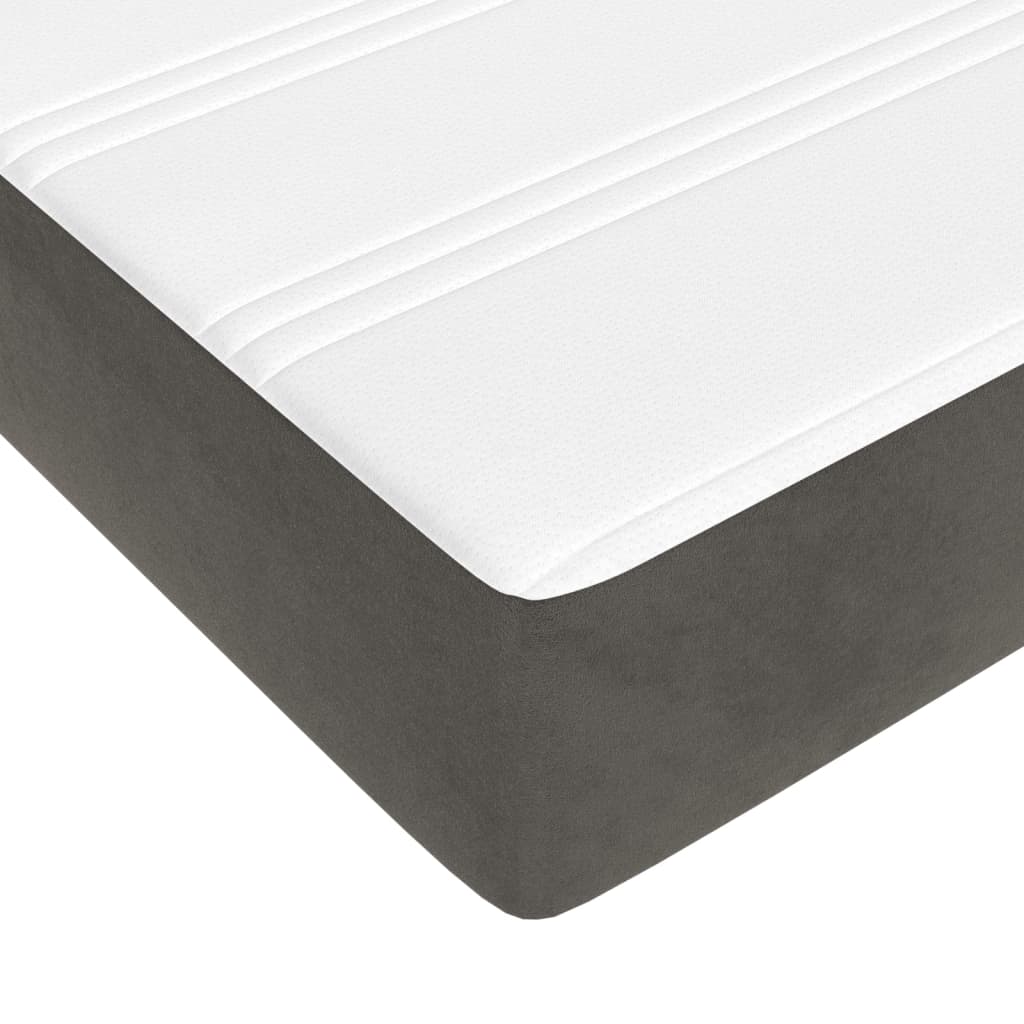 Pocket Spring Bed Mattress Medium Dark Grey 193x203x20 cm King (US only)