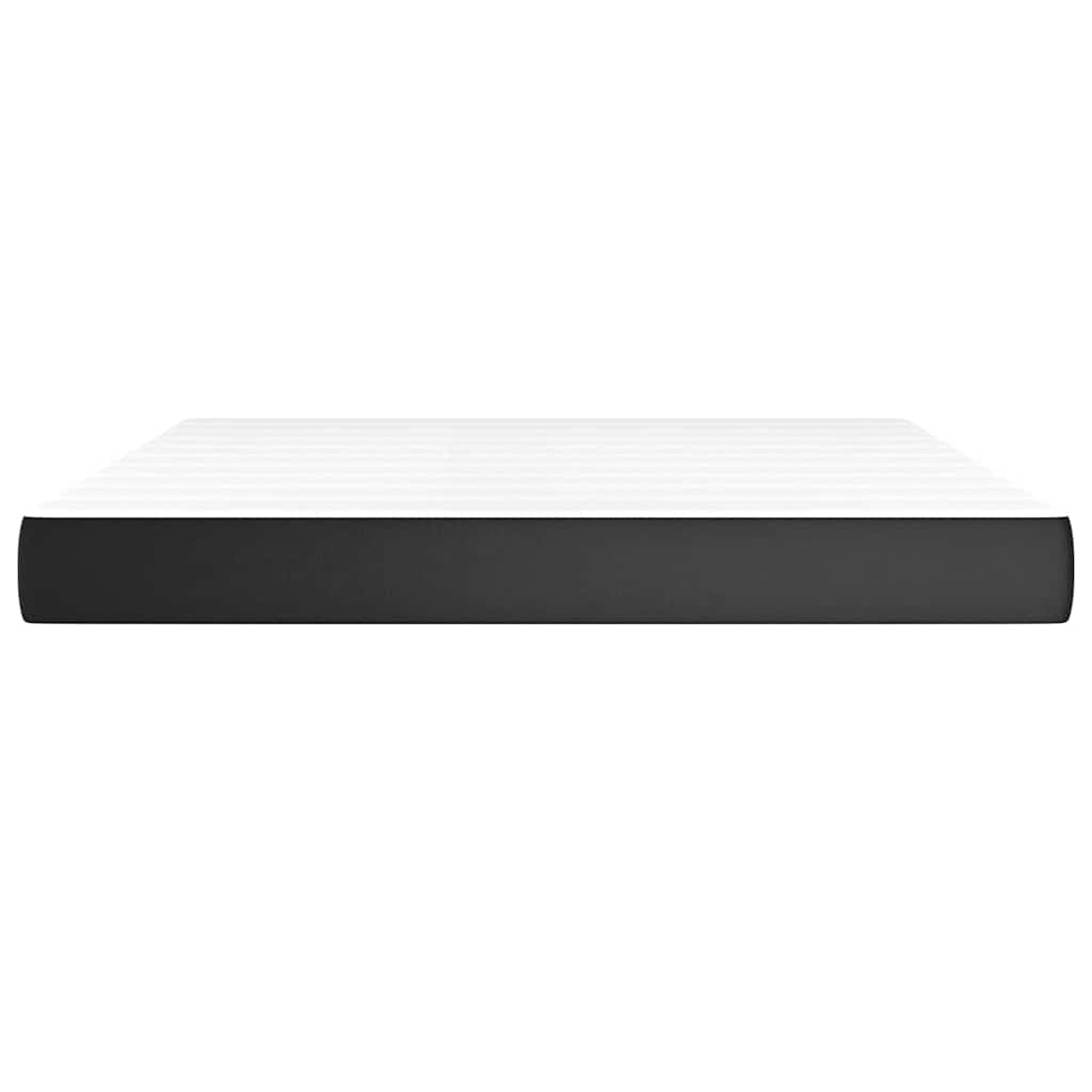 Pocket Spring Bed Mattress Black 183x213x20 cm Faux Leather
