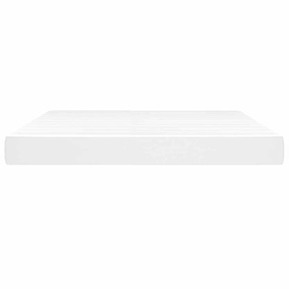 Pocket Spring Bed Mattress White 183x213x20 cm Faux Leather