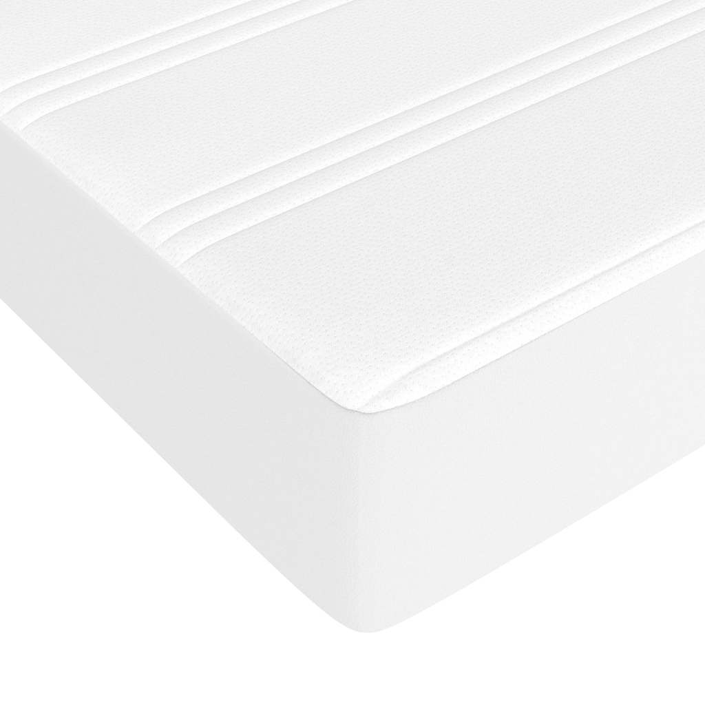 Pocket Spring Bed Mattress White 183x213x20 cm Faux Leather