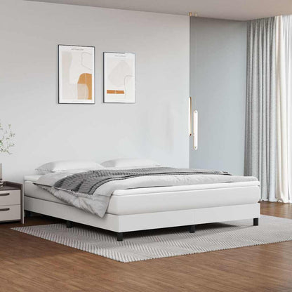 Pocket Spring Bed Mattress White 183x213x20 cm Faux Leather