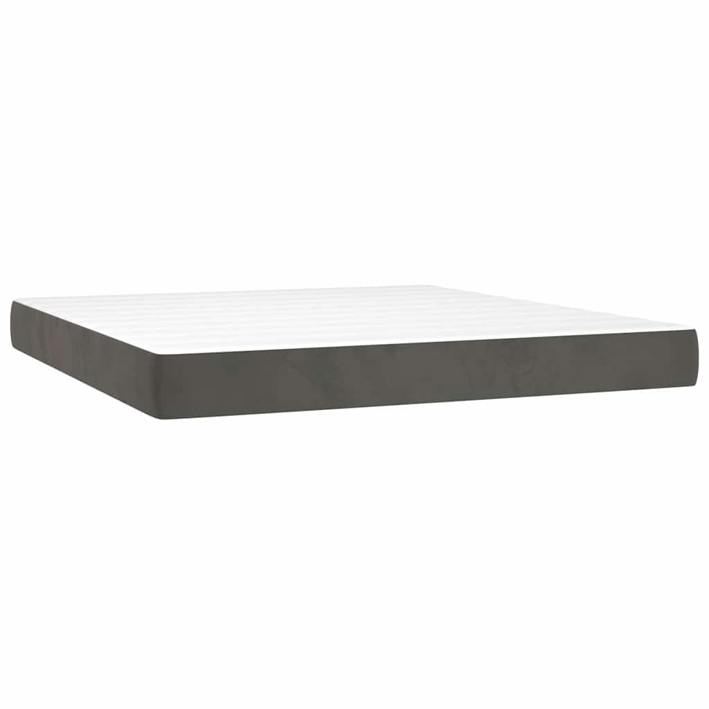 Pocket Spring Bed Mattress Medium Dark Grey 183x213x20 cm