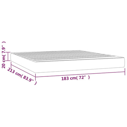 Pocket Spring Bed Mattress Medium Dark Grey 183x213x20 cm