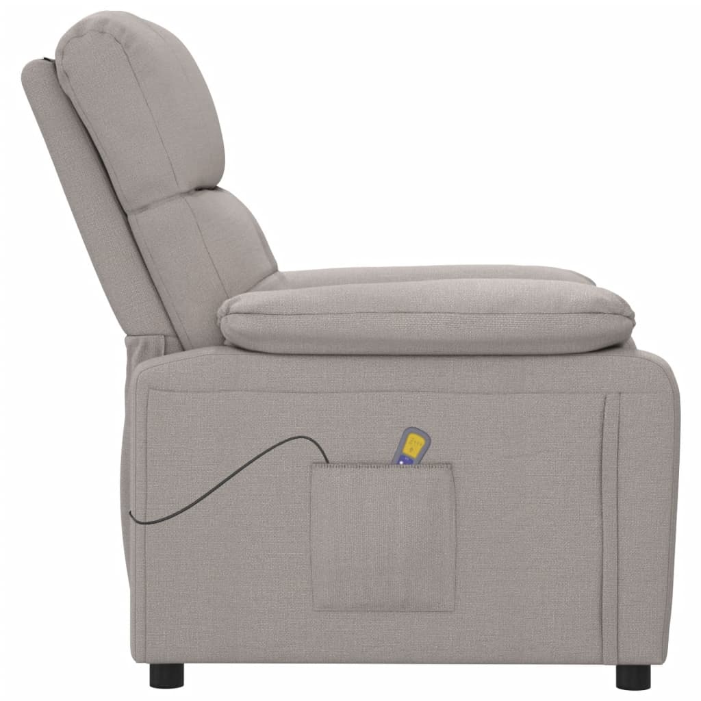 Massage Chair Taupe Fabric