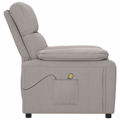 Massage Chair Taupe Fabric