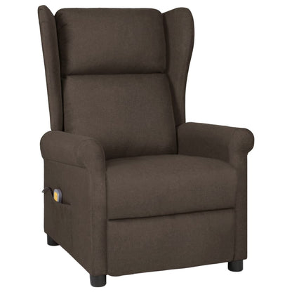 Massage Chair Dark Brown Fabric