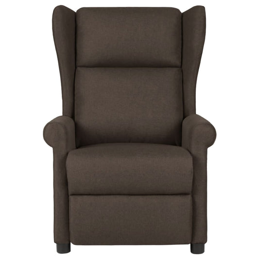 Massage Chair Dark Brown Fabric