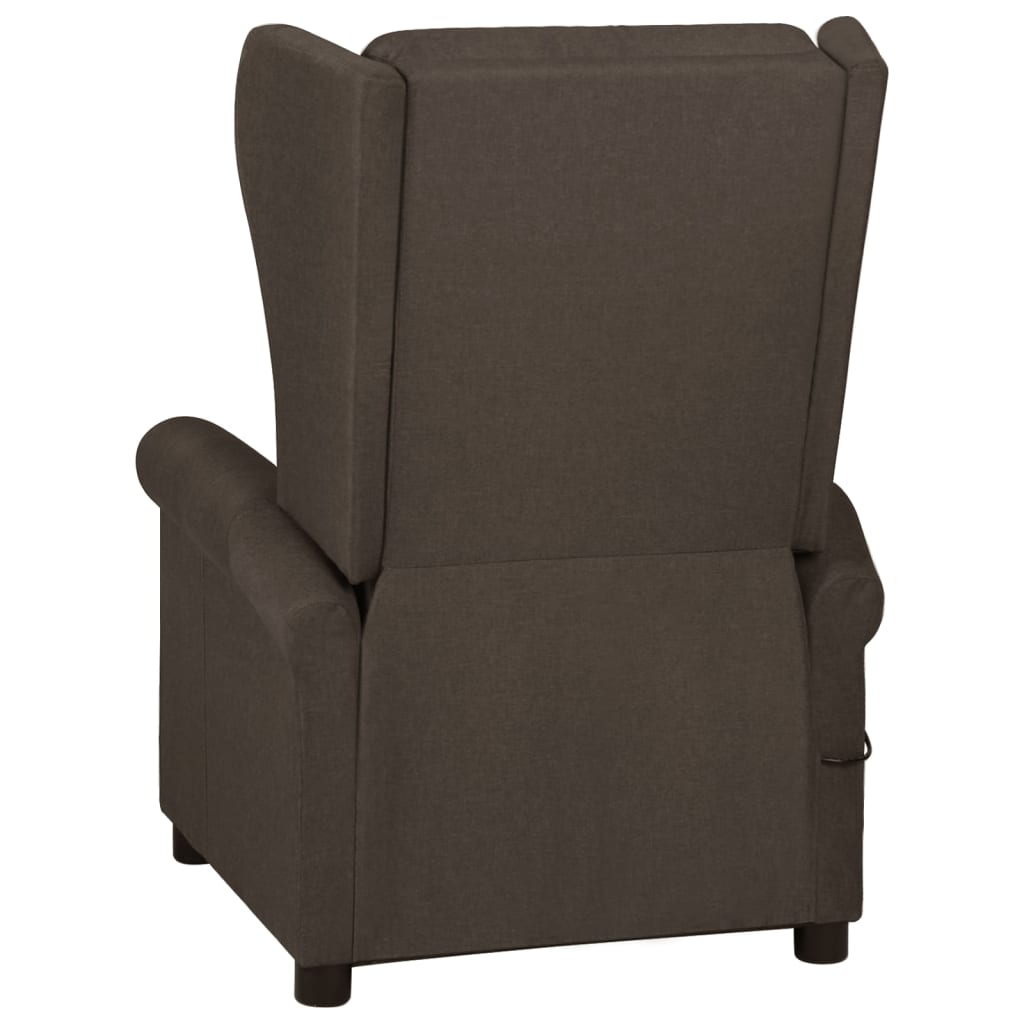 Massage Chair Dark Brown Fabric