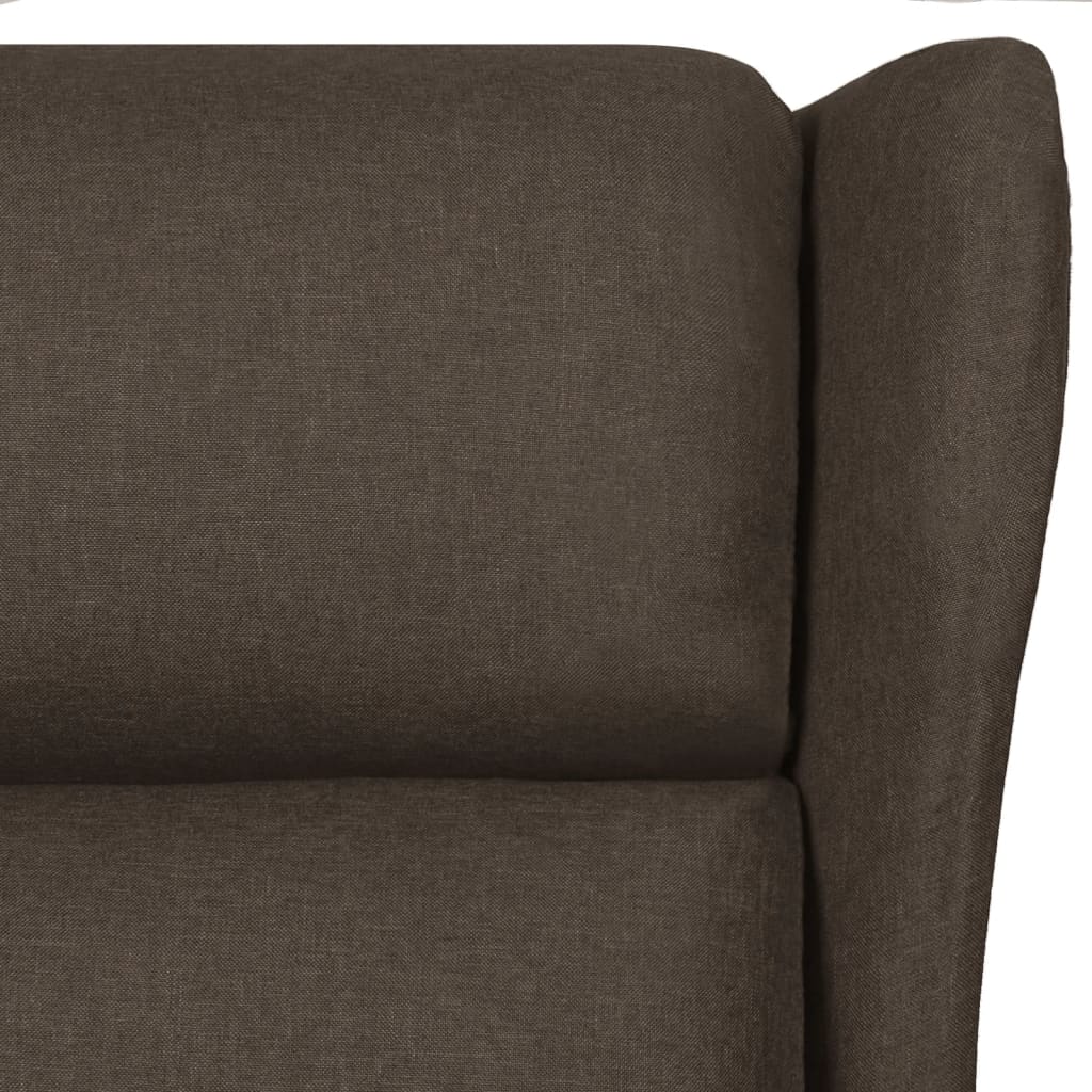 Massage Chair Dark Brown Fabric