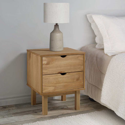 Bedside Cabinet "OTTA" 45x39x57 cm Solid Wood Pine