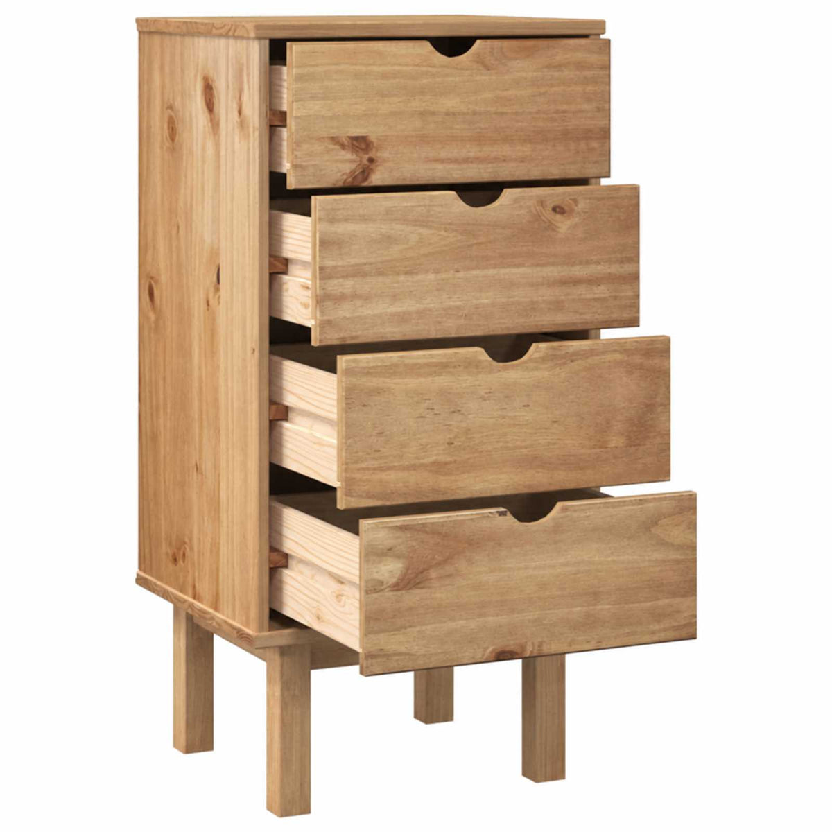Drawer Cabinet"OTTA" 45x39x90cm Solid Wood Pine