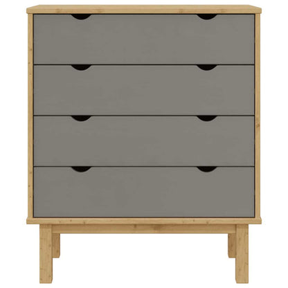 Drawer Cabinet OTTA Brown&Grey 76.5x39.5x90cm Solid Wood Pine