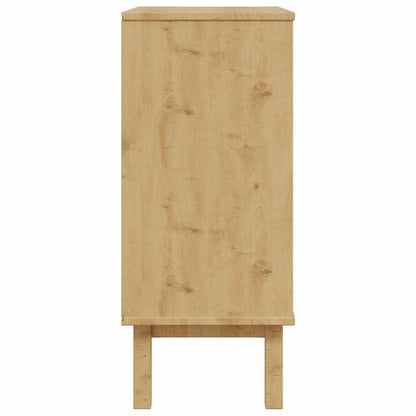 Drawer Cabinet"OTTA" Brown&White 76,5x39,5x90cm Solid Wood Pine
