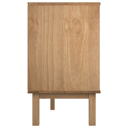 Drawer Cabinet"OTTA"Brown&White 111x43x73,5 cm Solid Wood Pine