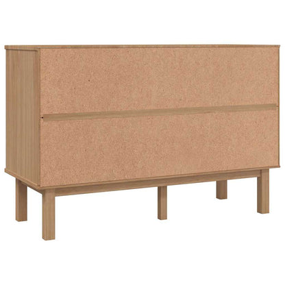 Drawer Cabinet"OTTA"Brown&White 111x43x73,5 cm Solid Wood Pine