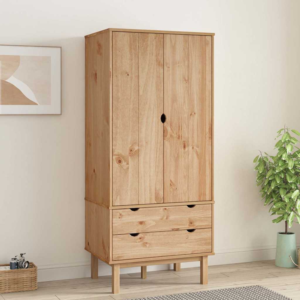 Wardrobe "OTTA" 76,5x53x172 cm Solid Wood Pine