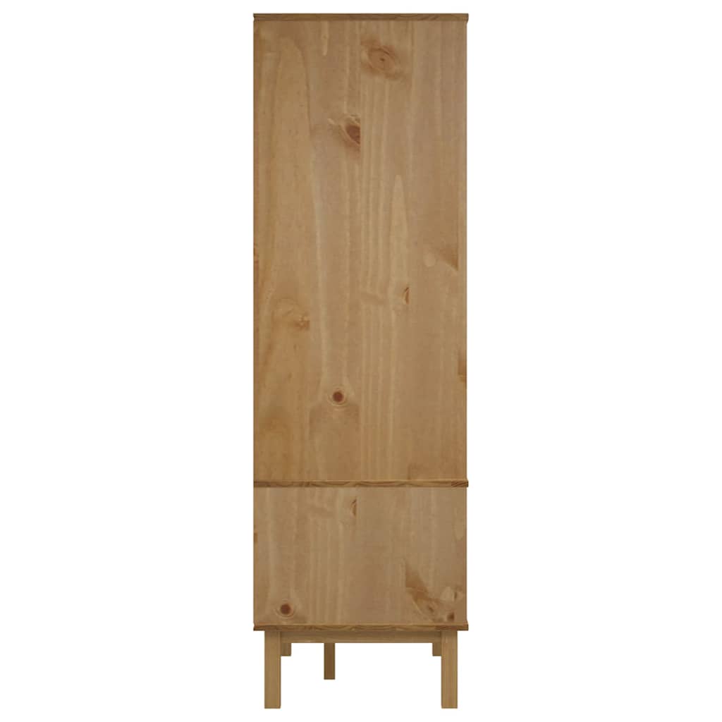 Wardrobe "OTTA" Brown and Grey 76,5x53x172 cm Solid Wood Pine