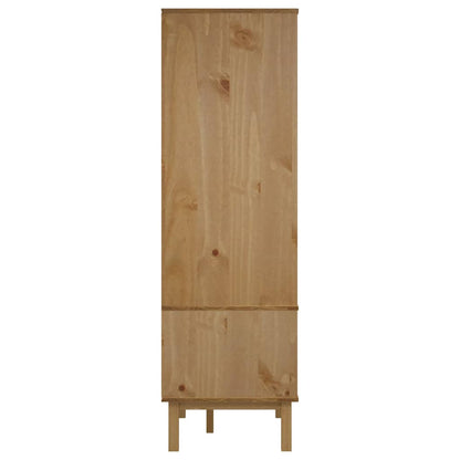 Wardrobe "OTTA" Brown and Grey 76,5x53x172 cm Solid Wood Pine