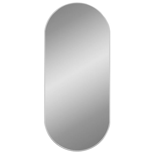 Wall Mirror Silver 100x45 cm Oval