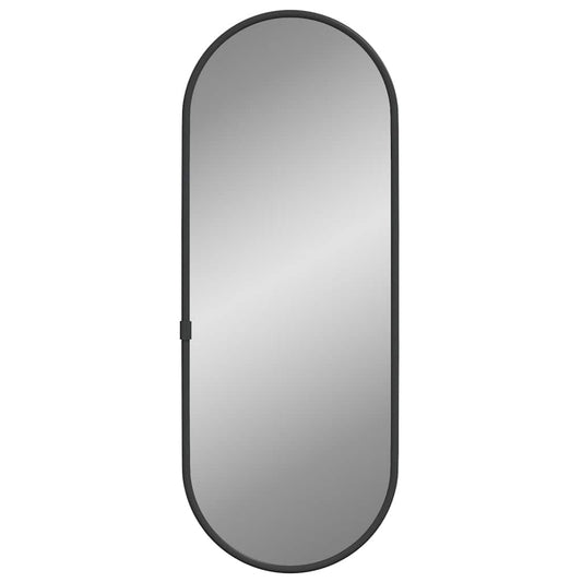 Wall Mirror Black 40x15 cm Oval