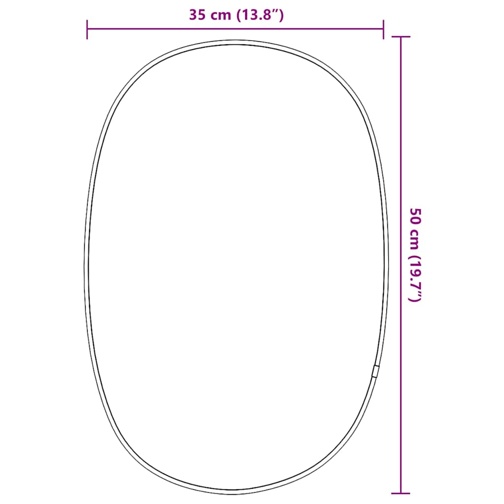 Wall Mirror Gold 50x35 cm