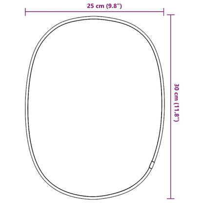 Wall Mirror Black 30x25 cm