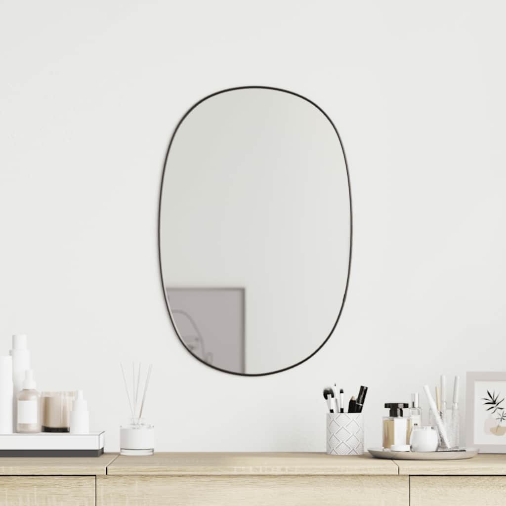 Wall Mirror Black 50x35 cm