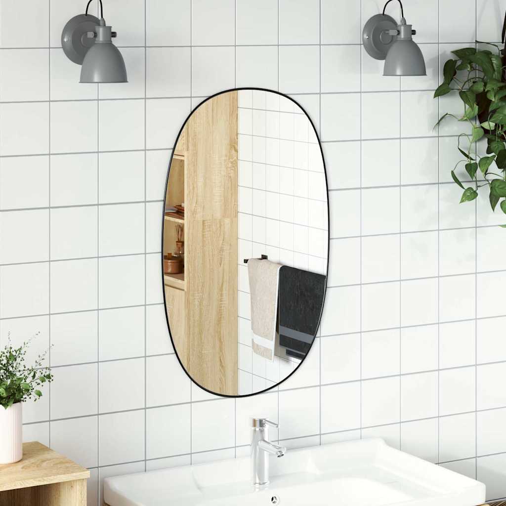 Wall Mirror Black 80x50 cm