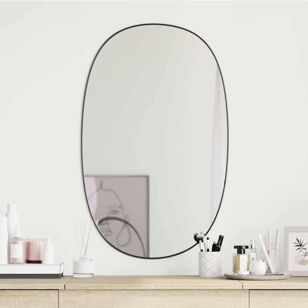 Wall Mirror Black 80x50 cm