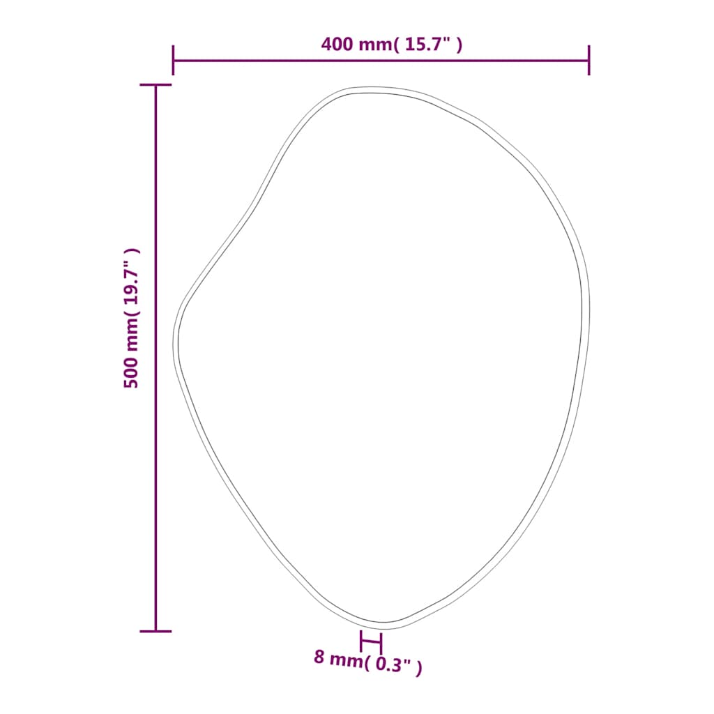 Wall Mirror Silver 50x40 cm