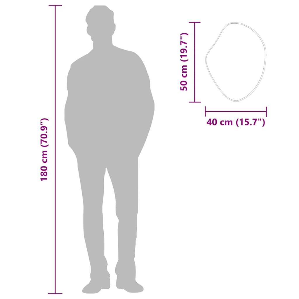 Wall Mirror Silver 50x40 cm