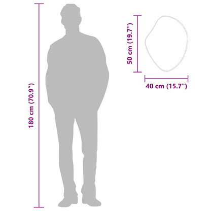 Wall Mirror Silver 50x40 cm