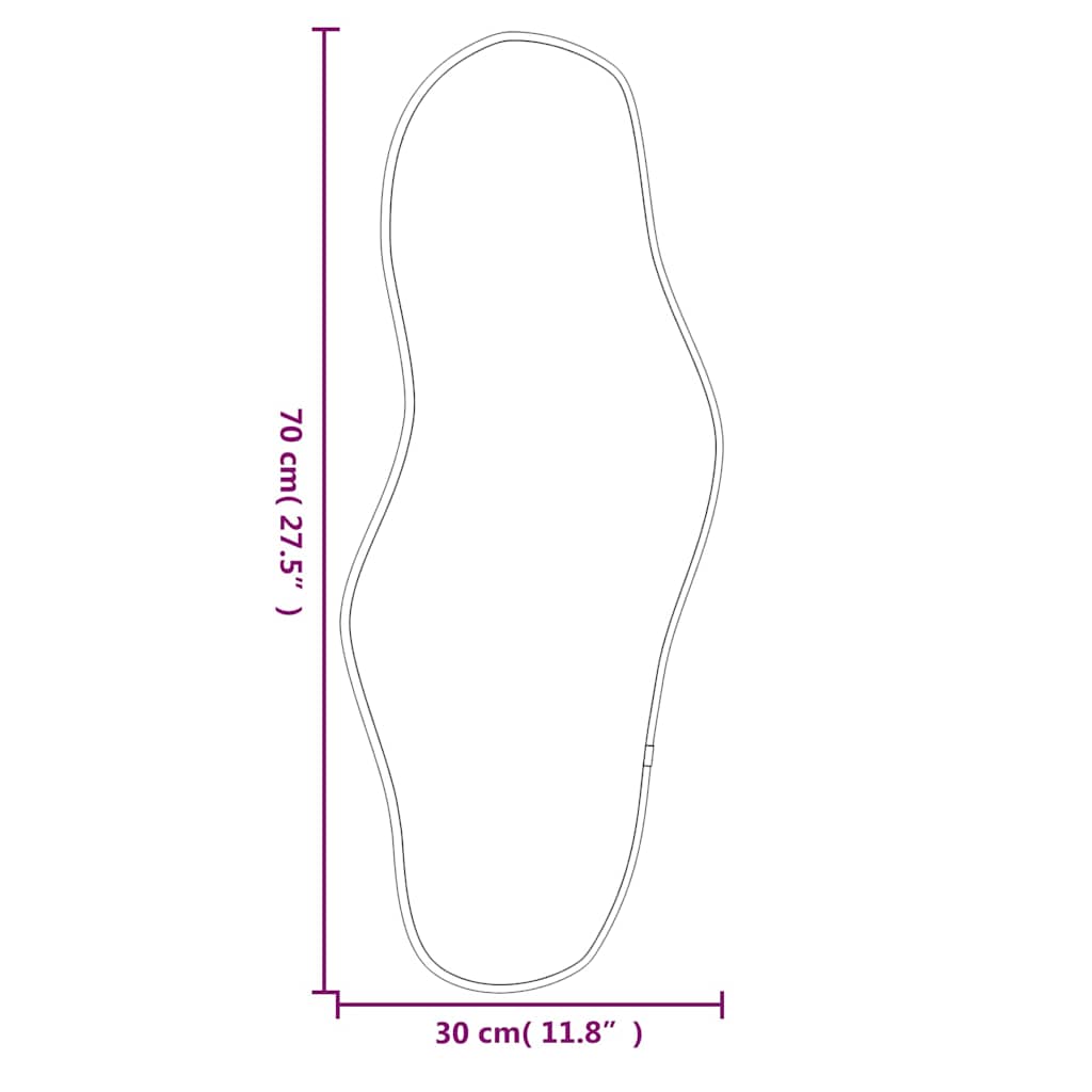 Wall Mirror Silver 70x30 cm