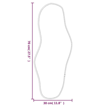 Wall Mirror Silver 70x30 cm