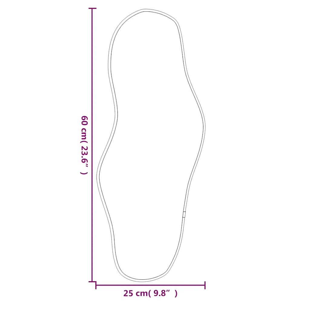 Wall Mirror Gold 60x25 cm