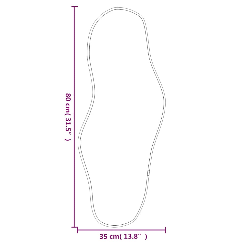 Wall Mirror Gold 80x35 cm