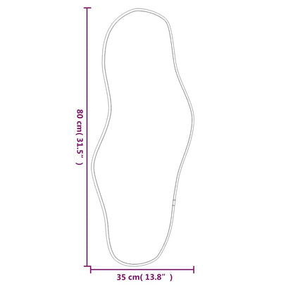 Wall Mirror Gold 80x35 cm